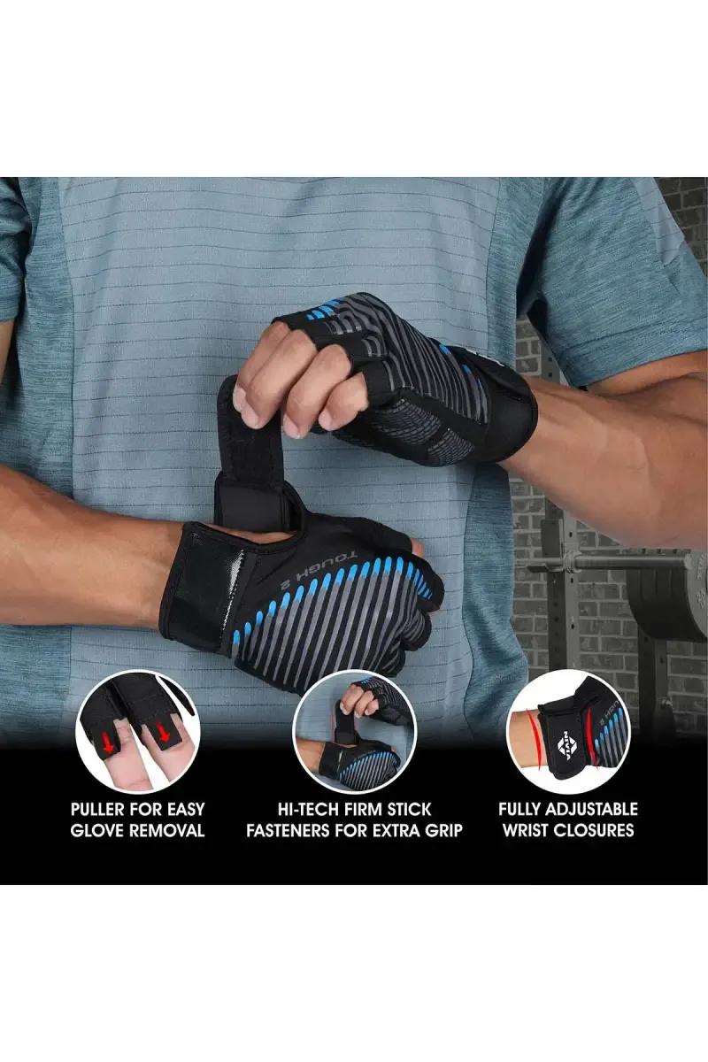 Nivia Tough 2 Unisex Gloves (Blue Pack of 1) - image 1