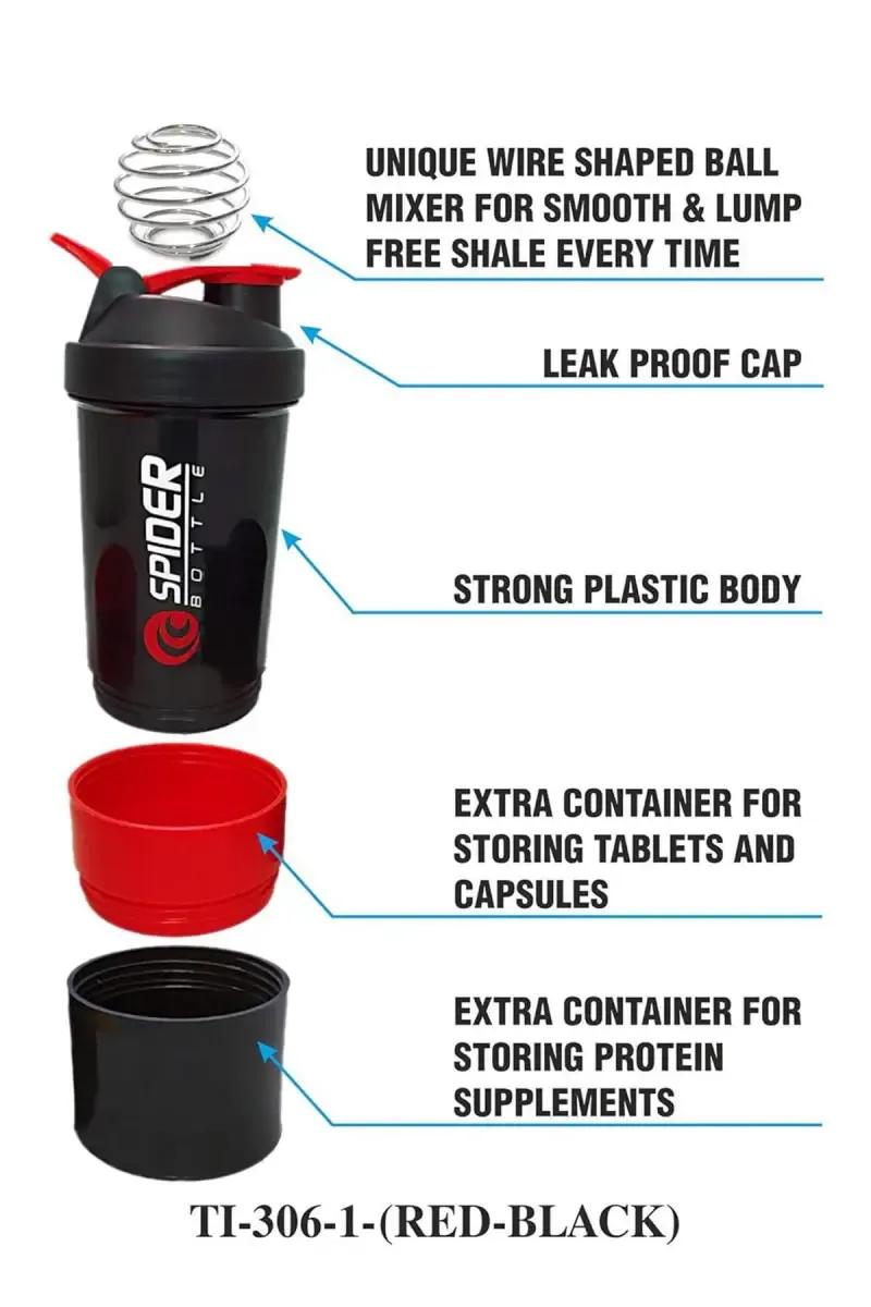 Spider Plastic Shaker Bottle - 500 ml - image 1