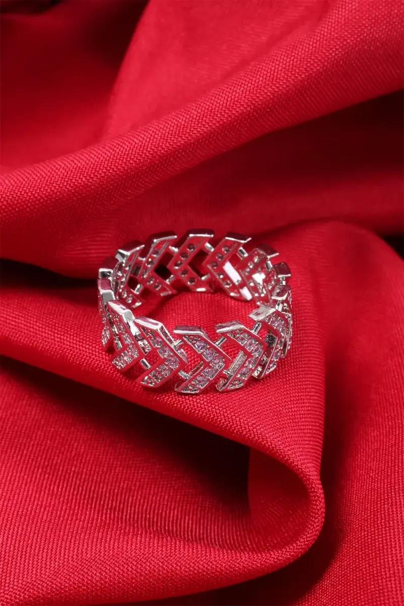 Silver Plating Zigzag Design Ring - image 2