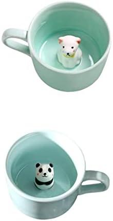 2pcs Ceramic Cup – Cute Animals Inside 3D Cartoon Mugs - image 2