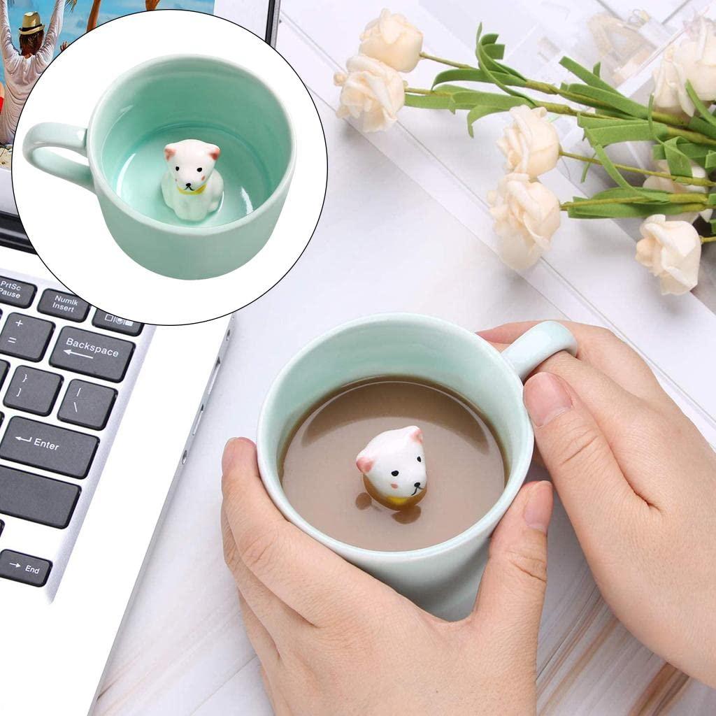 2pcs Ceramic Cup – Cute Animals Inside 3D Cartoon Mugs - image 1
