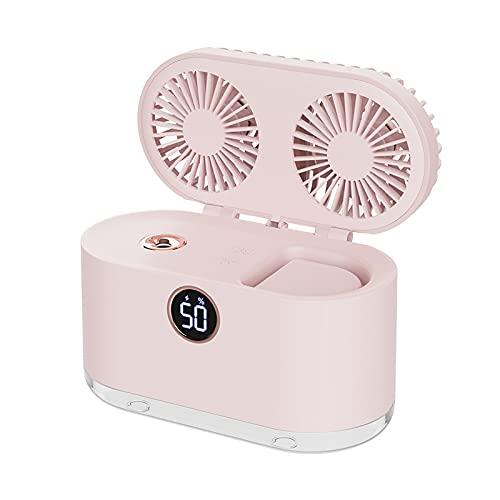 Double-Head Mini Air Cooler with Night Light & Digital Display - image 1
