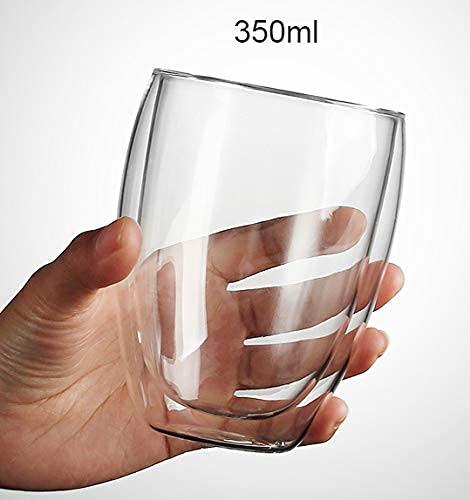 Modern-Depo Double Wall Glass Coffee Mugs – Set of 2 (350ML / 12oz) - image 1