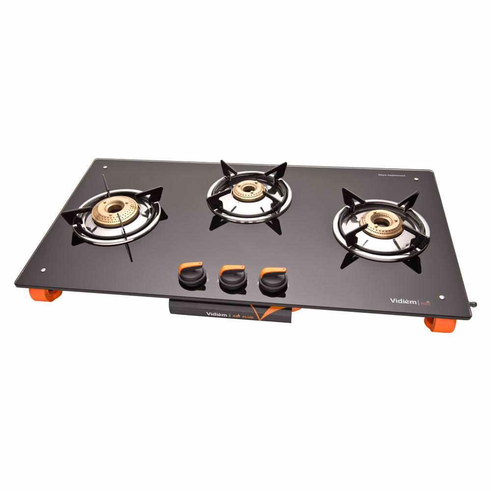 VIDIEM LPG STOVE GLASS TOP 3 BURNER AIR PLUS - image 4