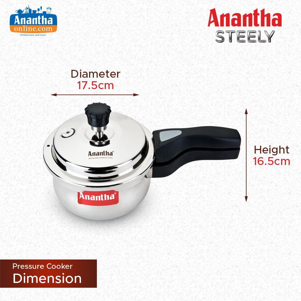 ANANTHA SS STEELY HANDI COOKER 2.5 LITRES - image 2