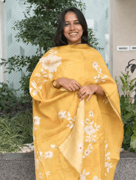 Chanderi Salwar Yellow - image 1