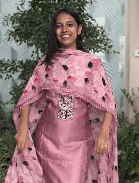 Chanderi Salwar Pink - image 1