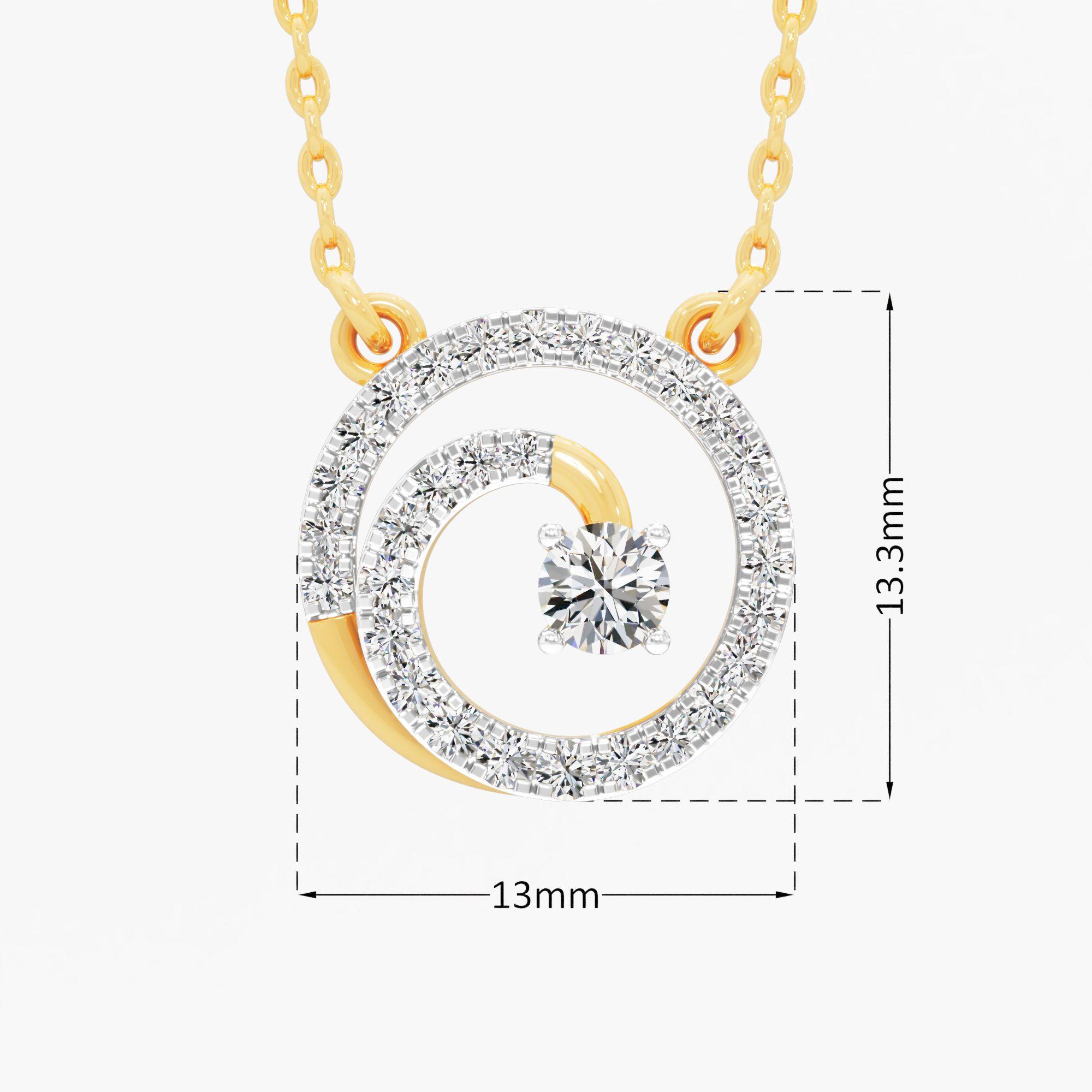 Galaxy Spiral Diamond Pendant - image 2