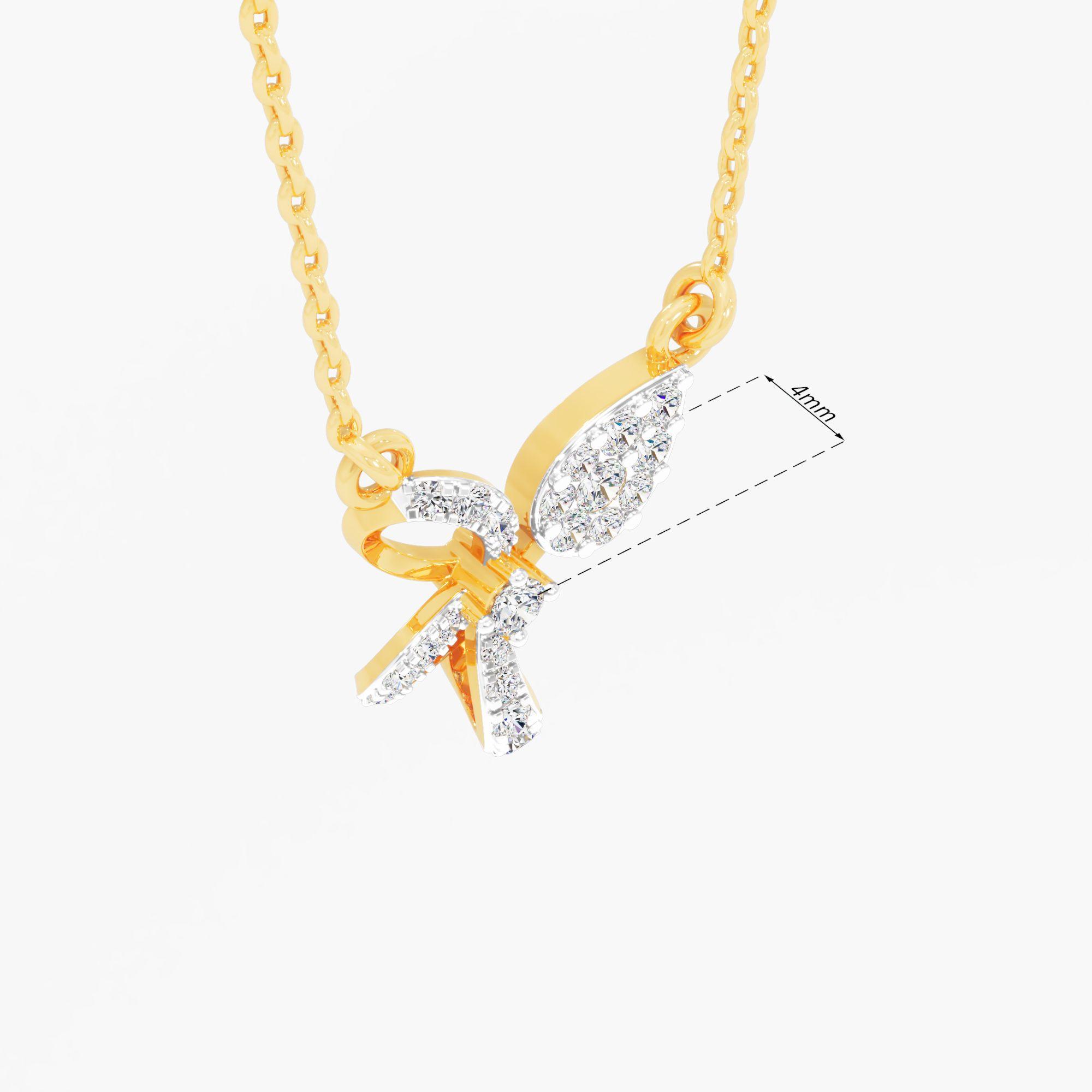 Petal Knot Pear Diamond Pendant - image 1