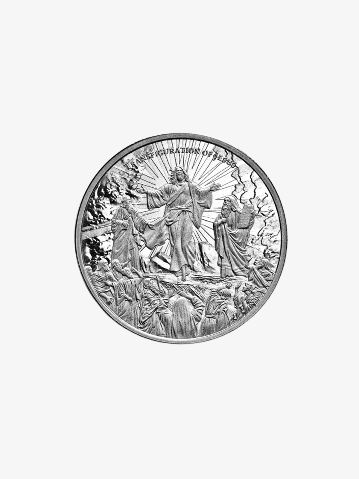 Transfiguration of Jesus Silver Coin – Divine Glory Scene - image 1