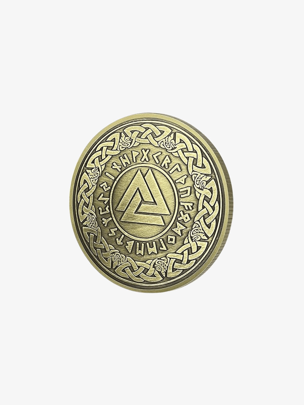 Valknut Norse Symbol Coin – Ancient Warrior Emblem - image 1