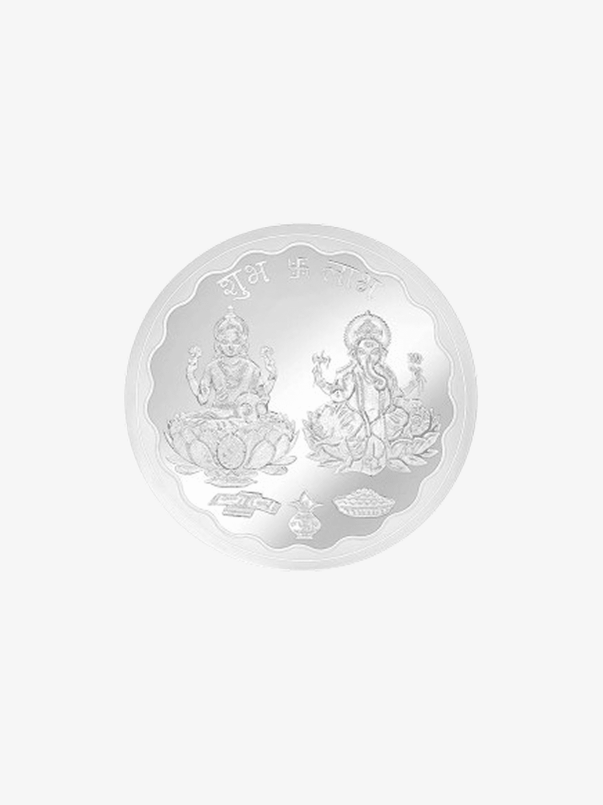 Lakshmi Ganesha Silver Coin – Auspicious Twin Blessings - image 1
