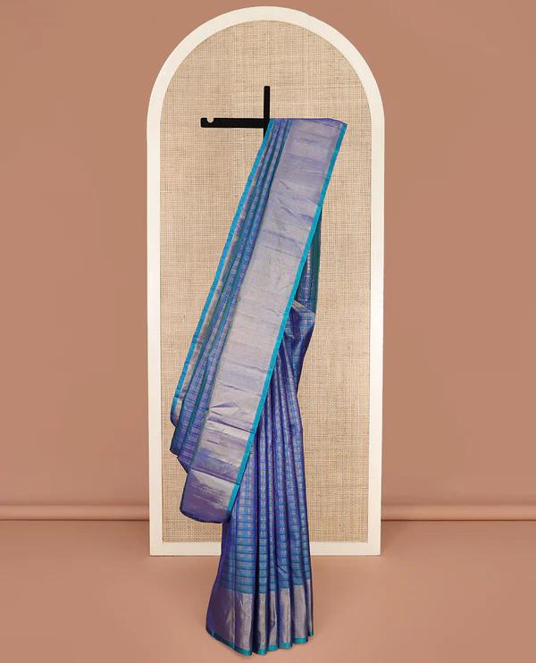 Blue Kanchipuram Silk Saree - image 1