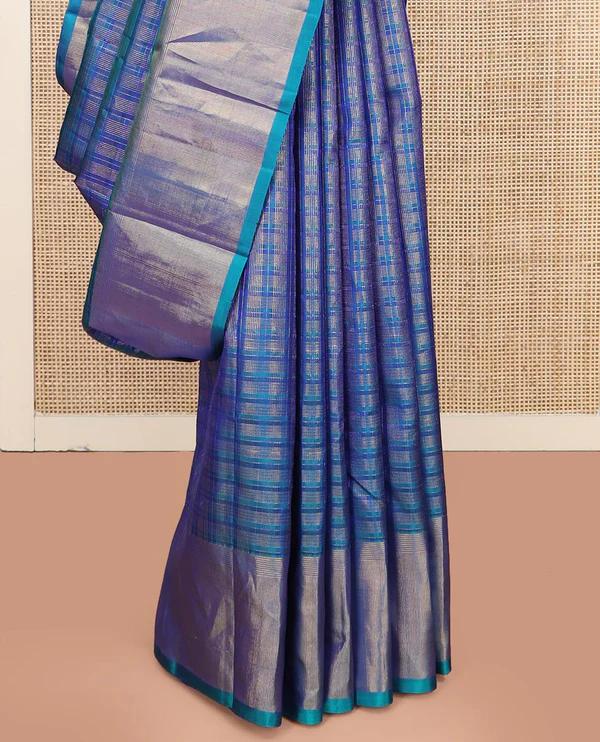 Blue Kanchipuram Silk Saree - image 2