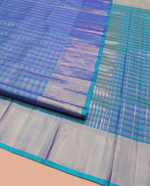 Blue Kanchipuram Silk Saree - image 3