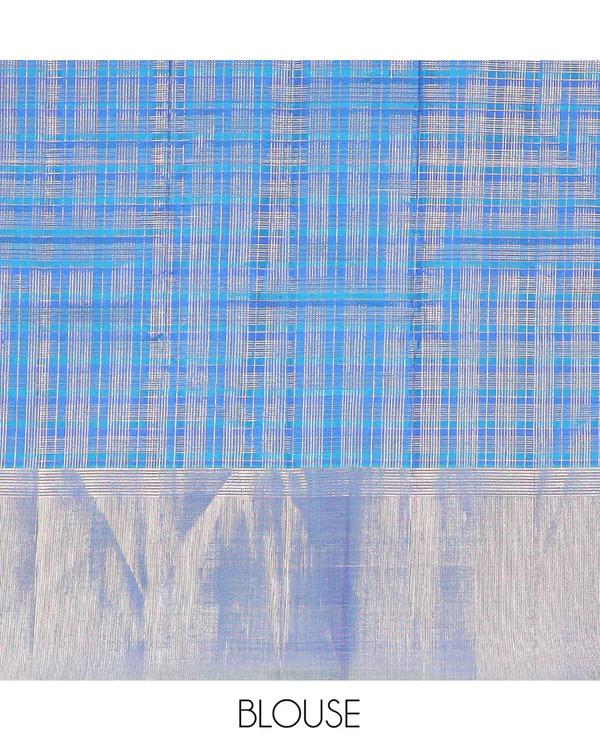 Blue Kanchipuram Silk Saree - image 5
