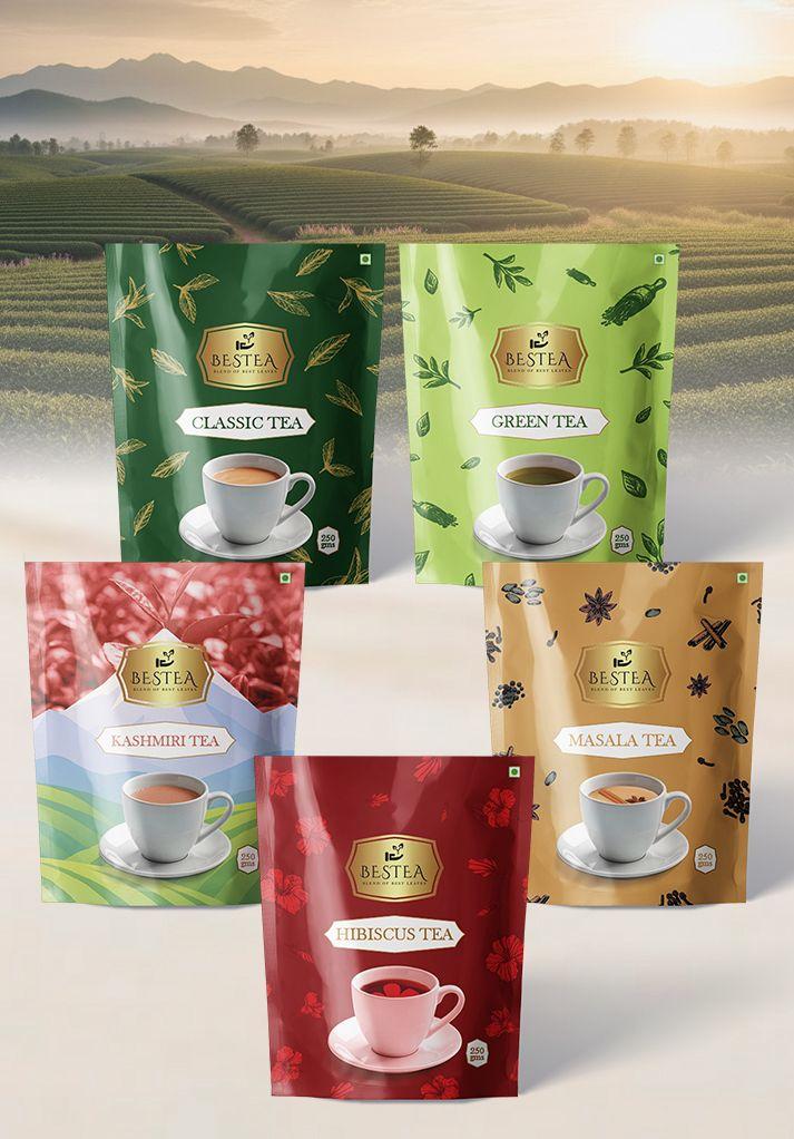 Assorted Tea Varieties Samplers: Classic, Green, Masala, Kashmiri, Hibiscus - image 2