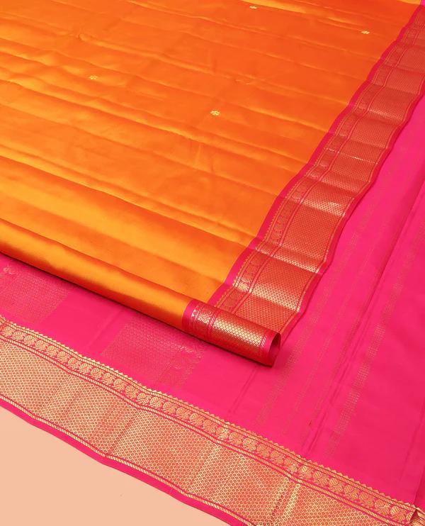 Orange Kanchipuram Silk Saree - image 2