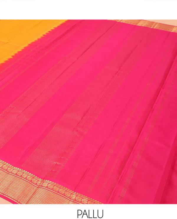 Orange Kanchipuram Silk Saree - image 4