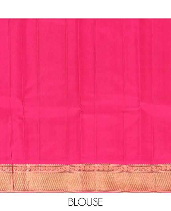 Orange Kanchipuram Silk Saree - image 5