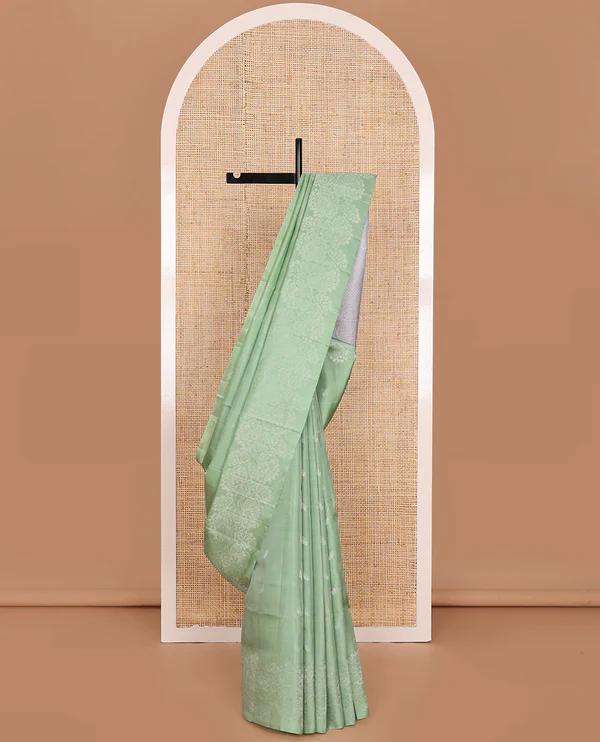 Light Pista Green Mayuri Soft Silk Saree - image 1