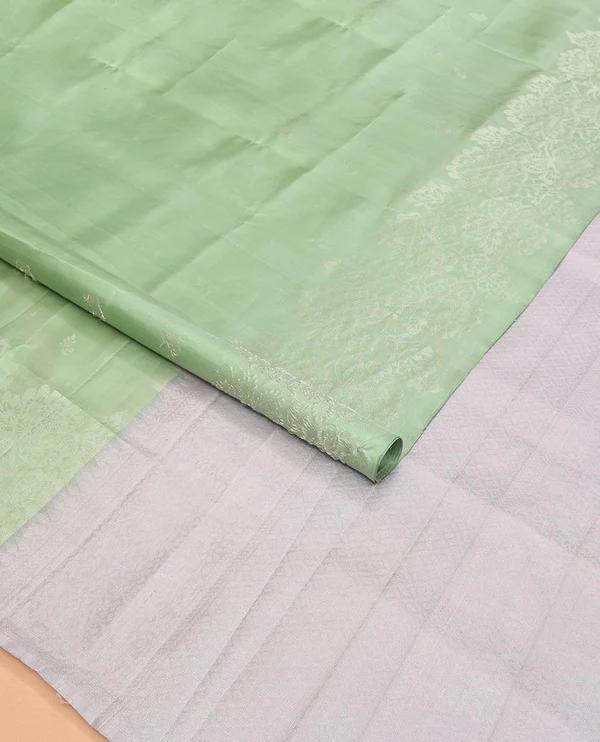 Light Pista Green Mayuri Soft Silk Saree - image 2