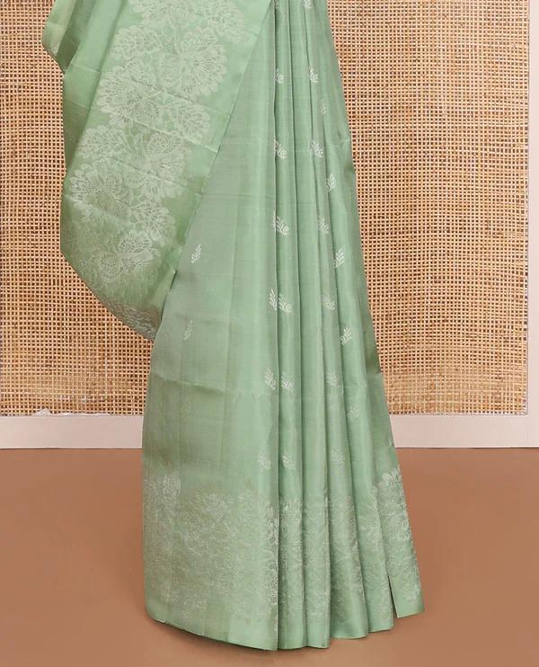 Light Pista Green Mayuri Soft Silk Saree - image 3