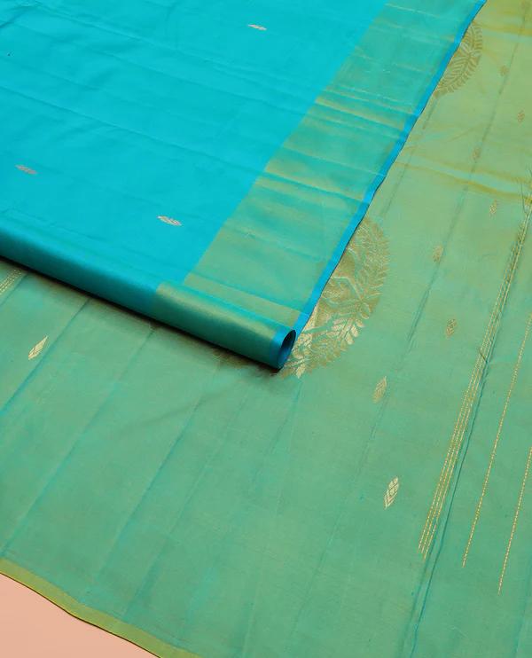 sky Blue Kanchipuram Silk Saree - image 3
