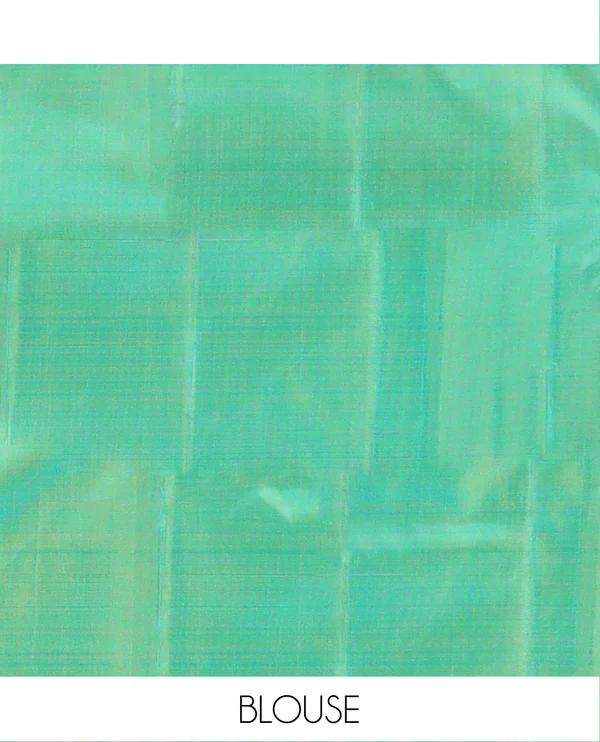 sky Blue Kanchipuram Silk Saree - image 5