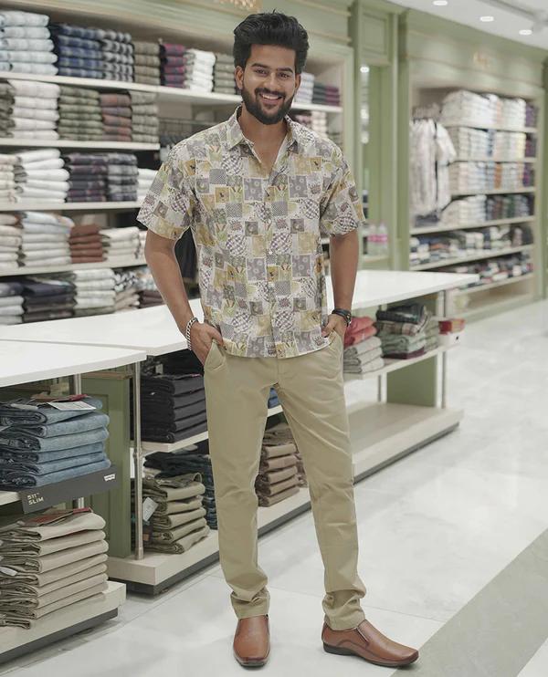 Multi-Color Cotton-Blended Casual Shirt - image 2