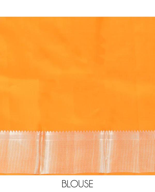 Orange Vasundhara Lite Silk Mix Saree - image 5