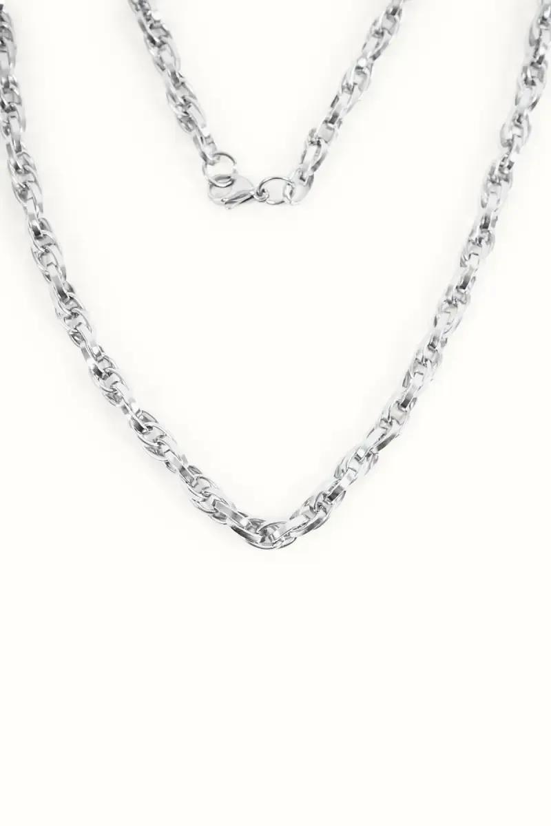 Silver Plated Bold Curb Chain for Men - image 2