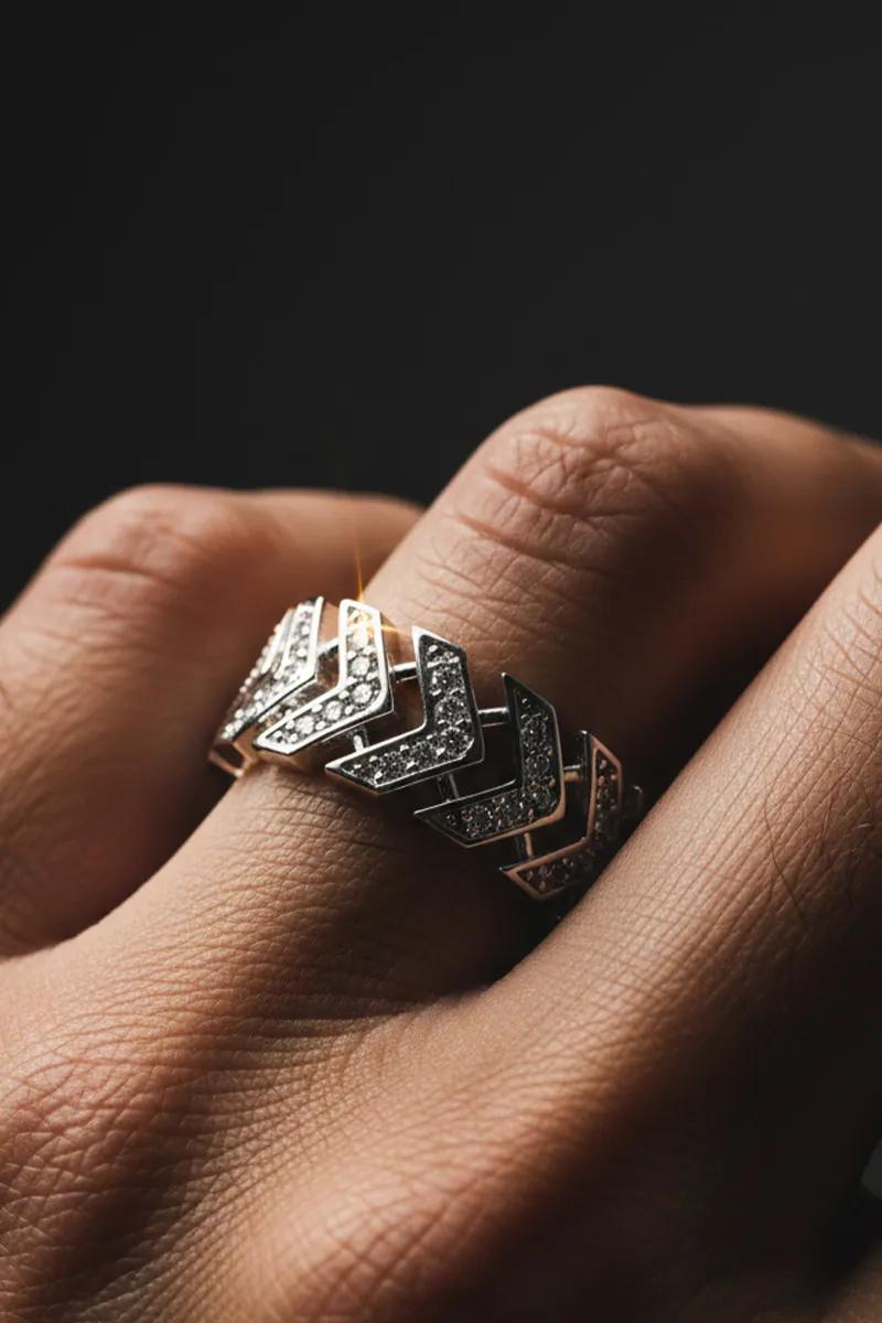Silver Plating Zigzag Design Ring - image 3
