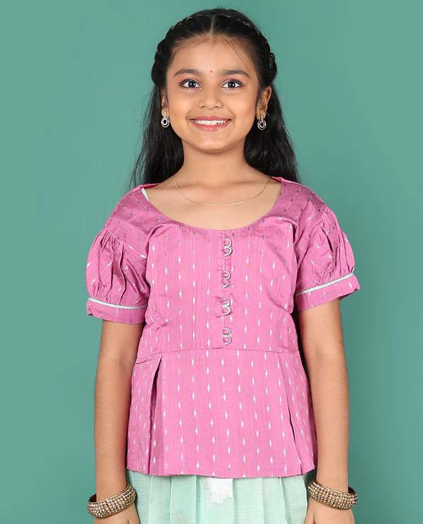 Blue readymade art silk pavadai - image 1