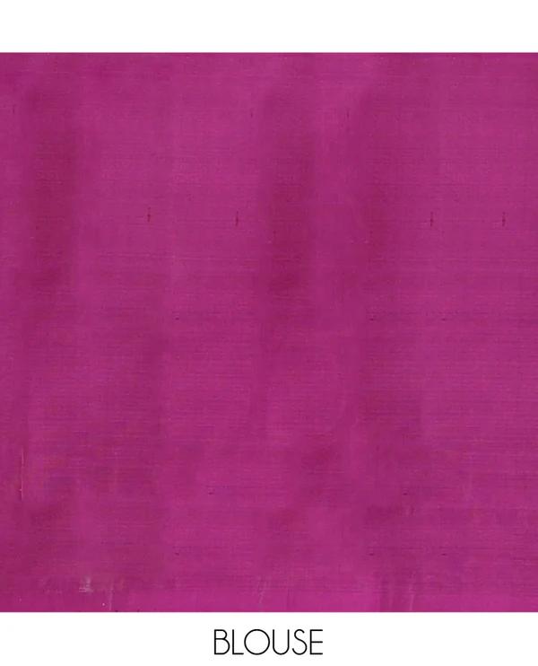 Borderless Purple Mayuri Soft Silk Saree - image 2