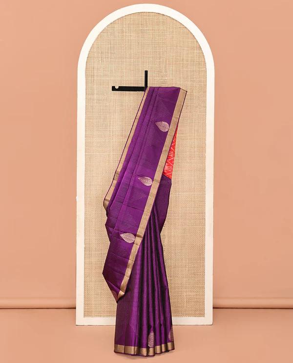 Purple Mayuri Soft Silk Saree - image 1