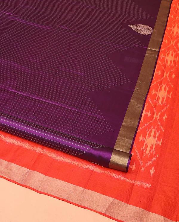 Purple Mayuri Soft Silk Saree - image 5