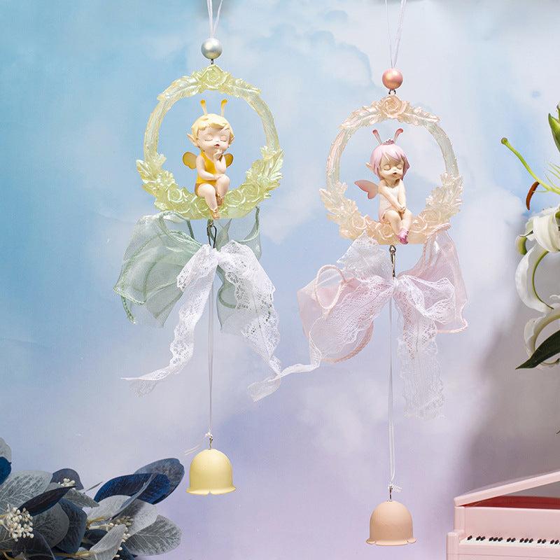 Leather Feather Butterfly Wind Chime Pendant Home Decoration - image 2