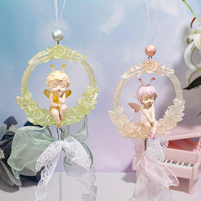 Leather Feather Butterfly Wind Chime Pendant Home Decoration - image 3