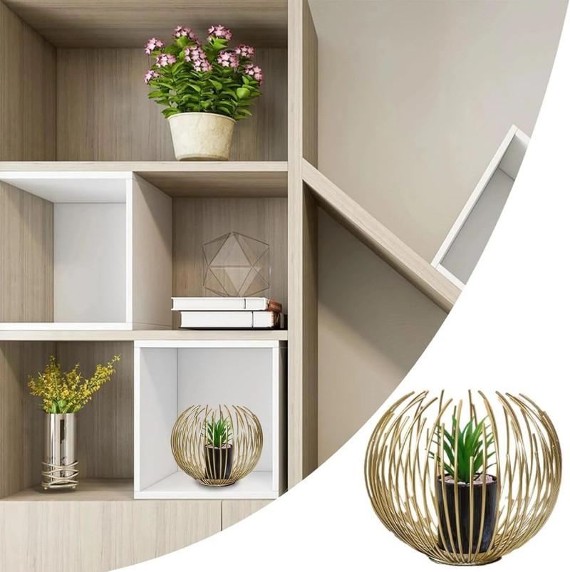 GoldBloom Artificial Plant with Pot (17.78 cm. Gold) - image 2