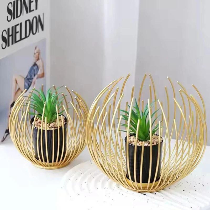 GoldBloom Artificial Plant with Pot (17.78 cm. Gold) - image 3
