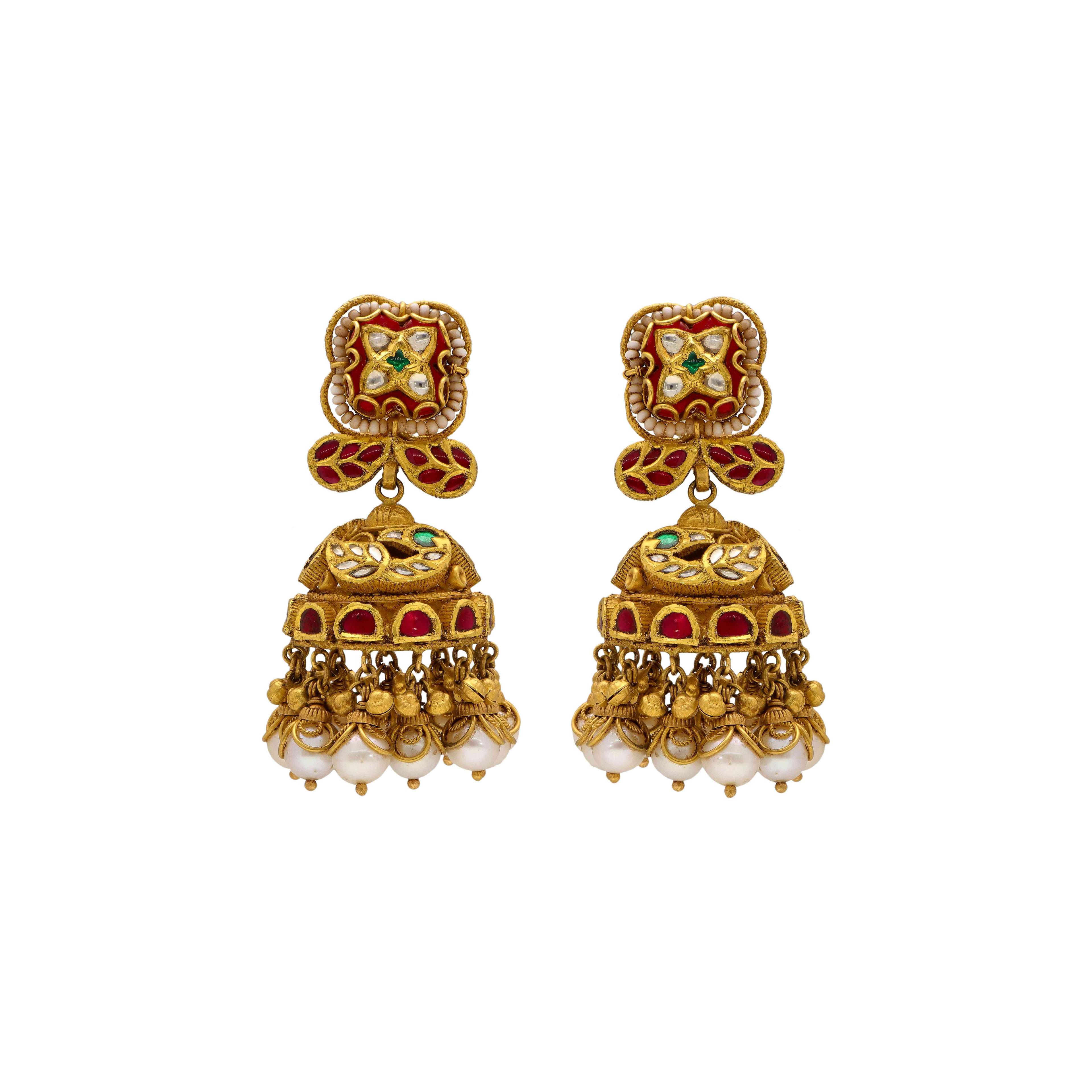 Red Stone Studs - image 1