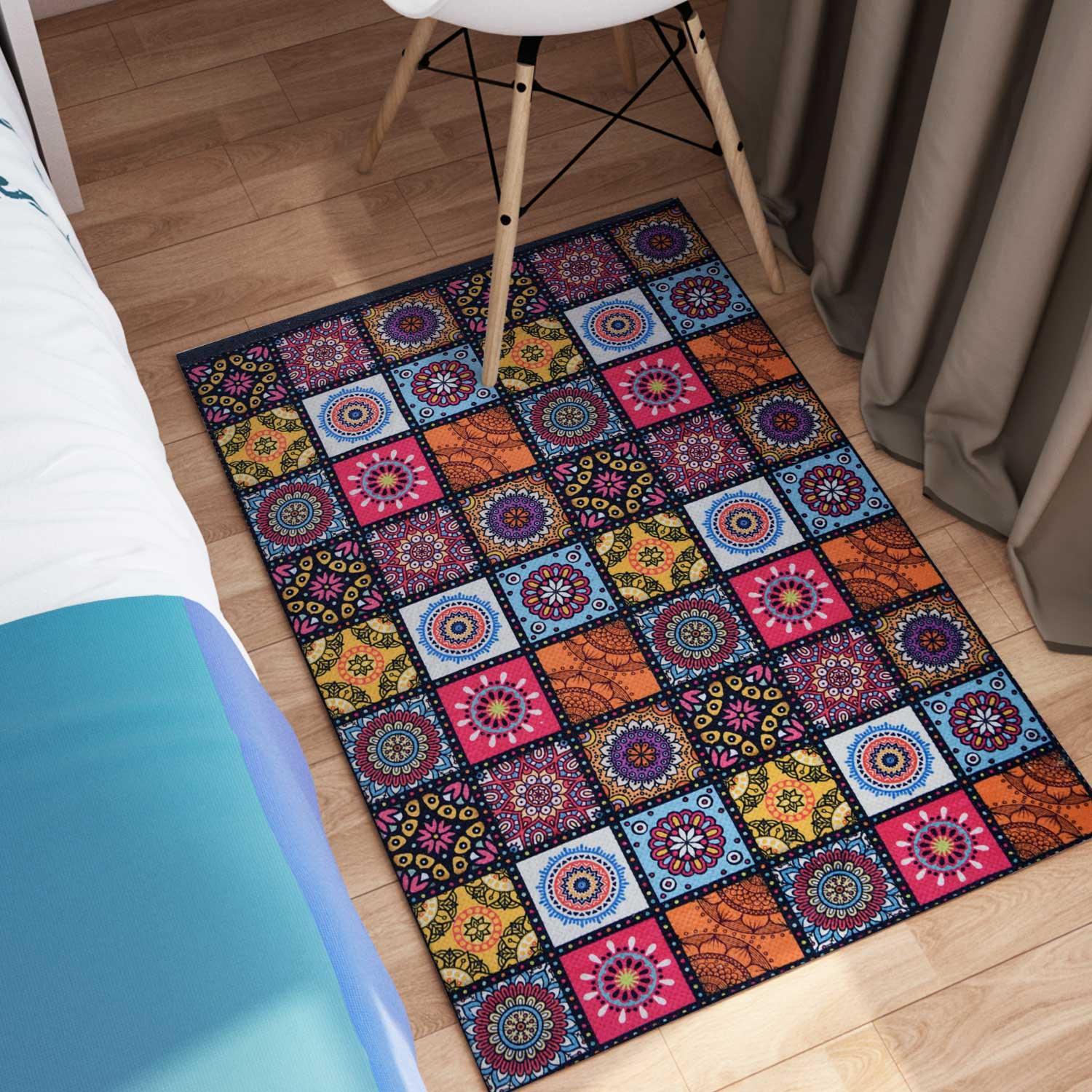 Rangoli Abstract Mandala Design Anti Skid Carpet - image 5