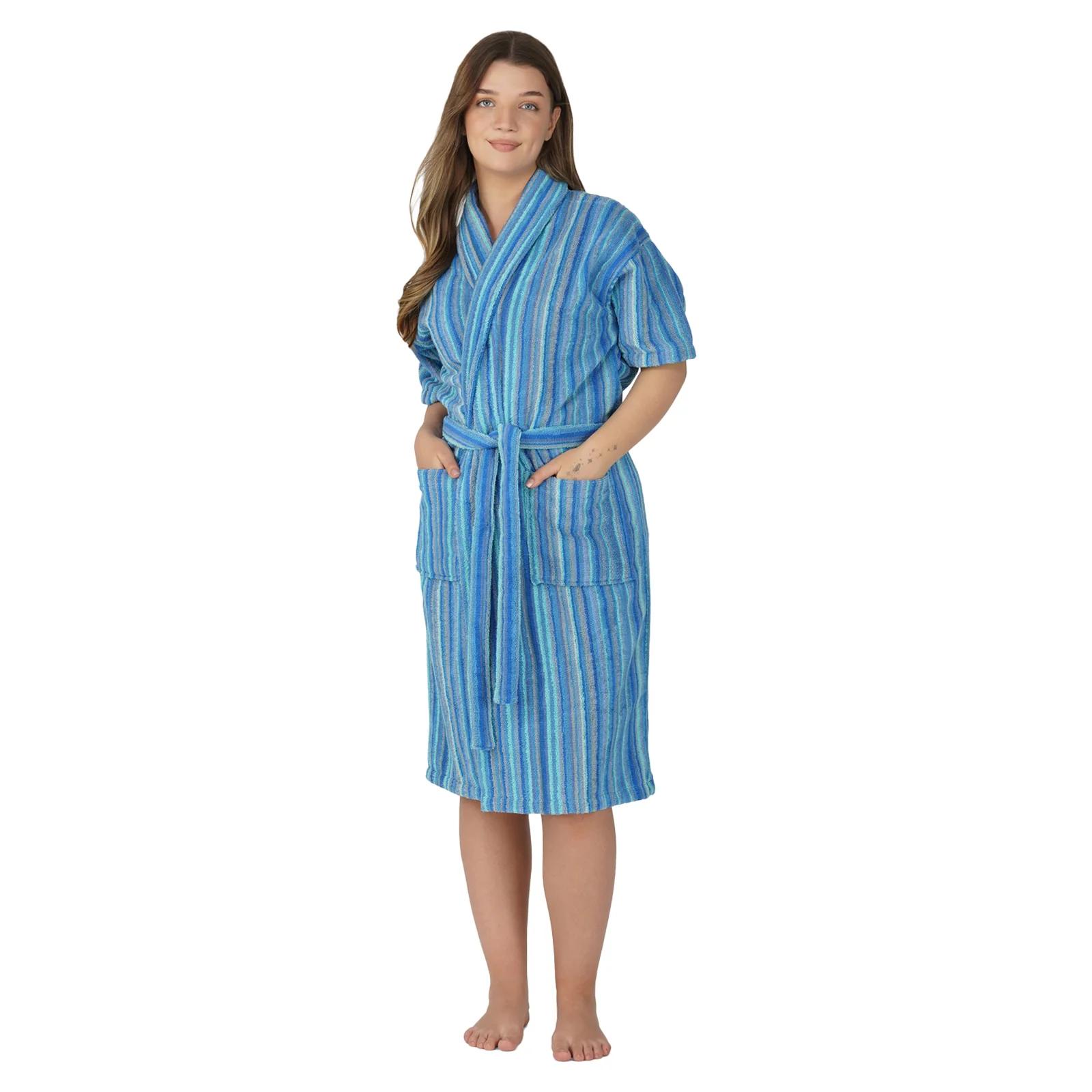 Pinstripe Women 450 GSM Bathrobe For Women - image 1