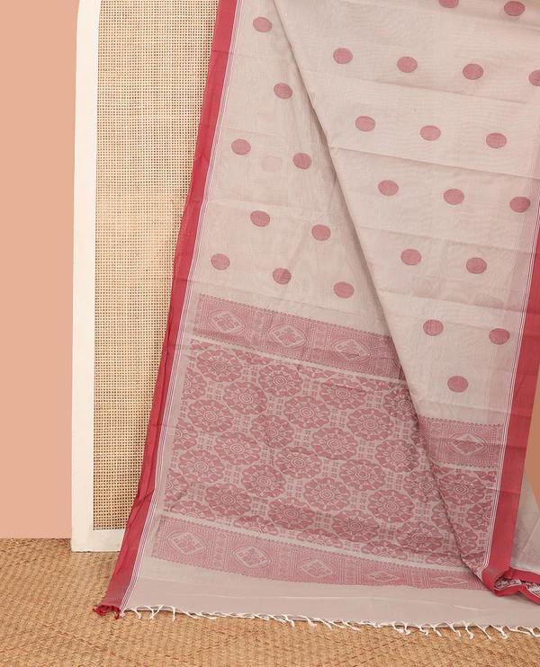 Off-White Kanchi Cotton Saree - image 2