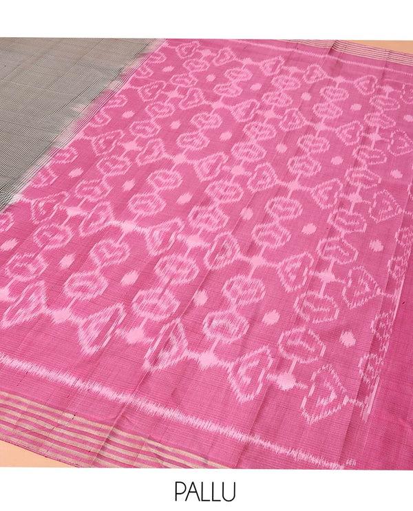 White and Black Mayuri Soft Silk Saree - image 3
