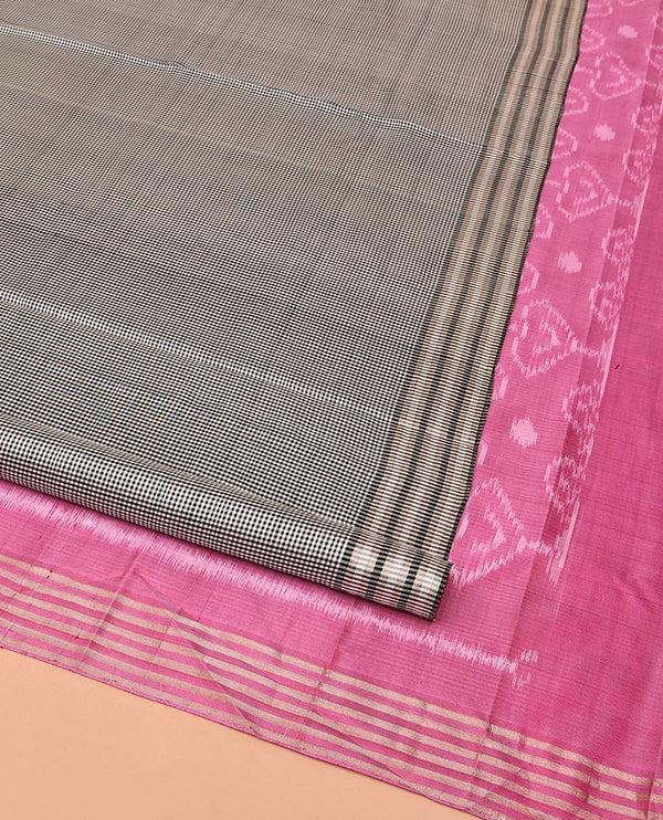 White and Black Mayuri Soft Silk Saree - image 5