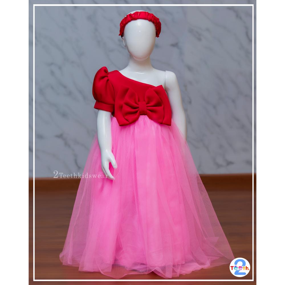 One-Shoulder Bow Gown - image 1