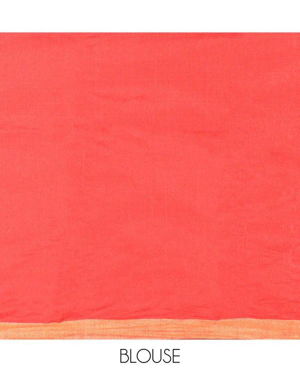 Grey Plain Dupion Silk Saree - image 2
