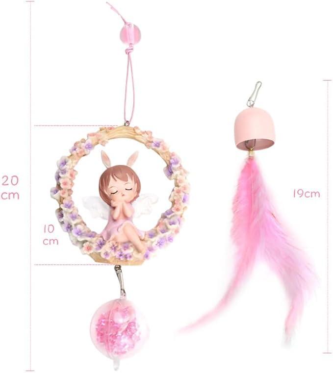 Car Hanging Ornament – Cute Plush Feather Pendant (Purple) - image 2